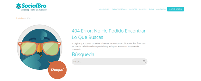 Dar una explicación a un error 404